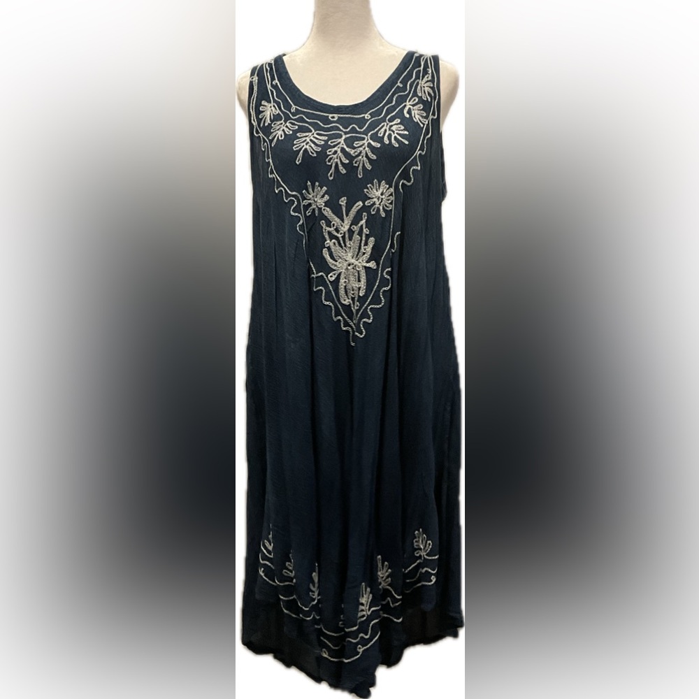True Rock - Indigo Blue denim look dress. Free Size S/M